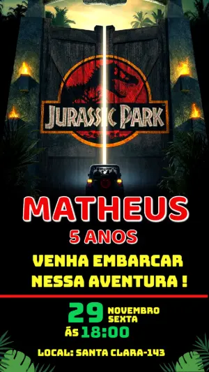 Invitación de cumpleaños Dinosaurio – Estático – Color Art Studio