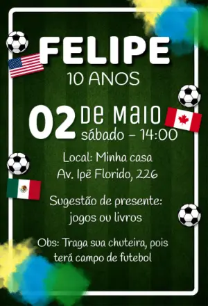 Soccer Birthday Invitation – Static – ig: @illustragio
