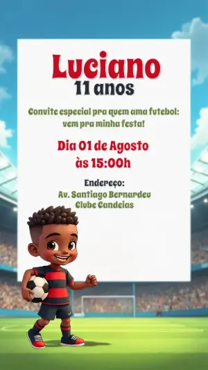 Soccer Birthday Invitation – Static – CollorGraph Convites