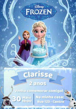 Frozen Birthday Invitation – Static – Convites e Artes Digitais