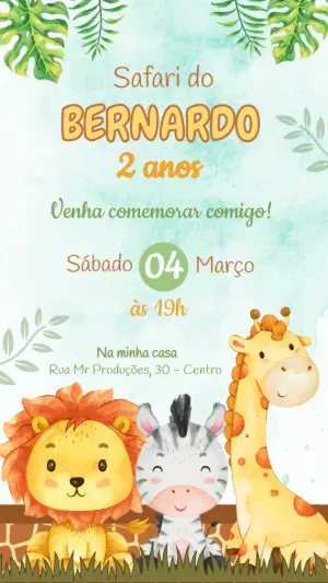 Safari Birthday Invitation – Static – MR Produções
