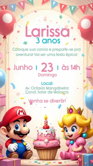 Invito di compleanno Principesse – Statico – CollorGraph Convites