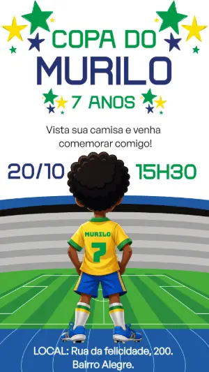 Soccer Birthday Invitation – Static – Bella Liz Convites