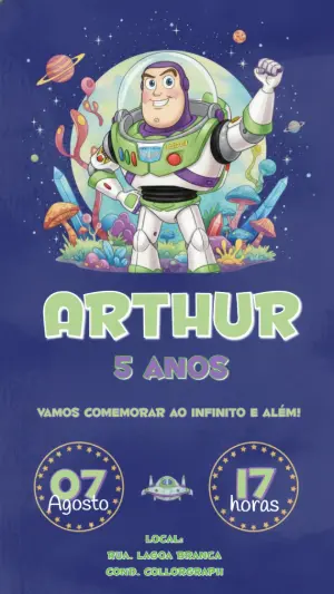 Invitation d'anniversaire Toy Story – Statique – CollorGraph Convites