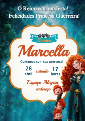 Invitación de cumpleaños Princesas – Estático – Fernando Martins