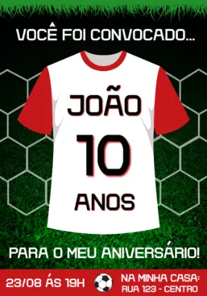 Soccer Birthday Invitation – Static – Convites e Artes Digitais