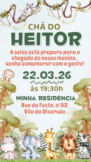 Invito baby shower – Statico – Convide aê!