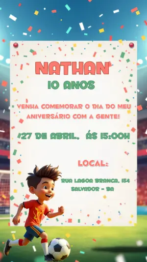 Soccer Birthday Invitation – Static – Gisele