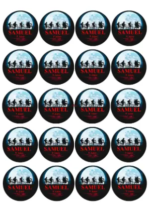 Adesivo Redondo Stranger Things para Aniversário Editável