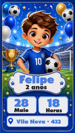 Soccer Birthday Invitation – Static – Color Art Studio