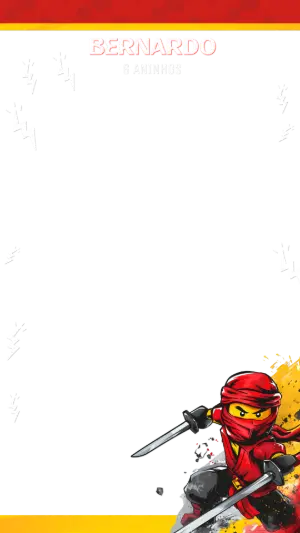 Moldura de Aniversário Ninjago para Editar Online