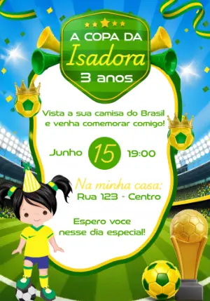 Soccer Birthday Invitation – Static – Convites e Artes Digitais