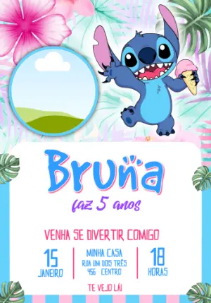 Invitación de cumpleaños Stitch – Estático – Jotta