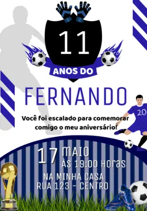 Soccer Birthday Invitation – Static – Convites e Artes Digitais