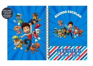 Capa de Agenda Patrulha Canina para Editar Online