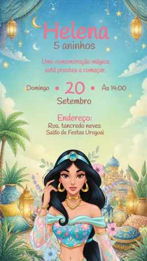 Invitación de cumpleaños Princesas – Estático – CollorGraph Convites
