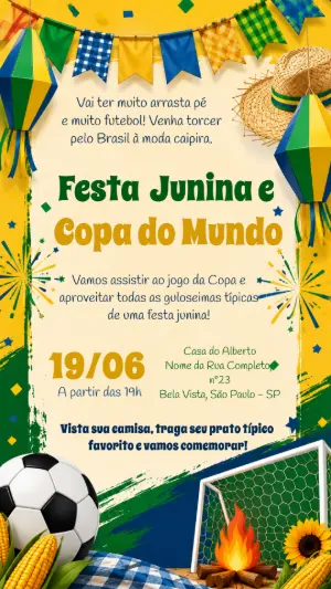 Festa-Junina-Einladung – Statisch – Jelly Bean conviteria