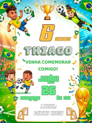 Soccer Birthday Invitation – Static – Alegria no ar