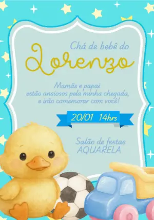 Invito baby shower – Statico – Jael