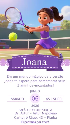 Convite Digital Aniversário Infantil Tema Tênis Editável