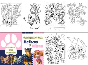 Livrinho de Colorir Patrulha Canina para Editar e Imprimir