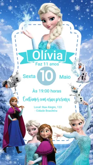 Frozen Birthday Invitation – Static – Laiane