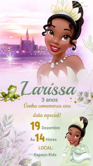 Invitación de cumpleaños Princesas – Estático – Arte Coelho Digital