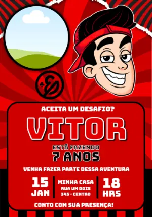 Convite de Aniversário Enaldinho para Editar