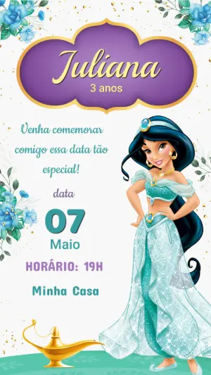 Invito di compleanno Principesse – Statico – Arte Coelho Digital