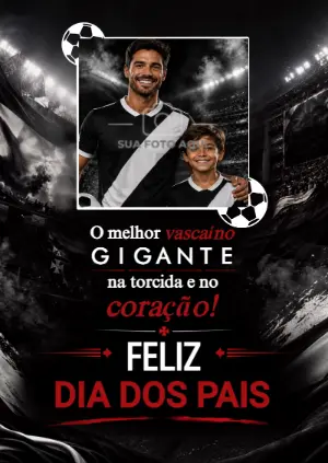 Arte Dia dos Pais Vasco Gigante para Editar com Foto