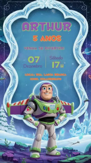Invitation d'anniversaire Toy Story – Statique – CollorGraph Convites