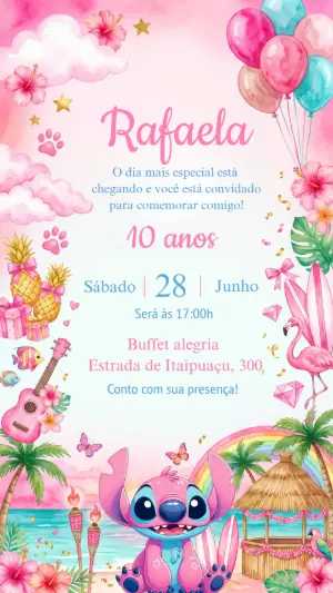 Stitch Birthday Invitation – Static – Criativa Sant
