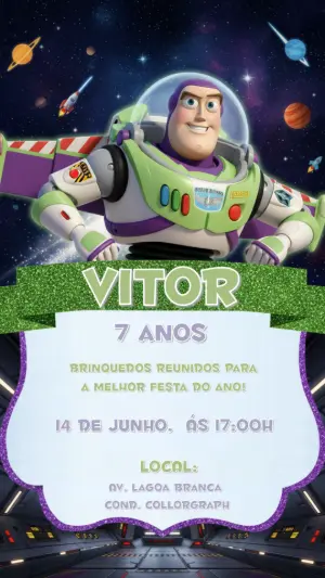 Invitation d'anniversaire Toy Story – Statique – CollorGraph Convites