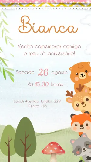 Animals Birthday Invitation – Static – Felicity Artes