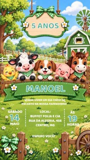 Animals Birthday Invitation – Static – Felicity Artes
