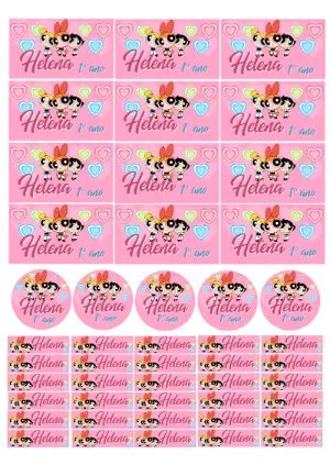 Kit de Etiquetas Escolares Meninas Superpoderosas Editável