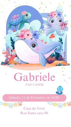 Animals Birthday Invitation – Static – Arte Coelho Digital