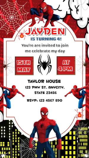 Convite Homem-Aranha – Estático – Felicity Artes