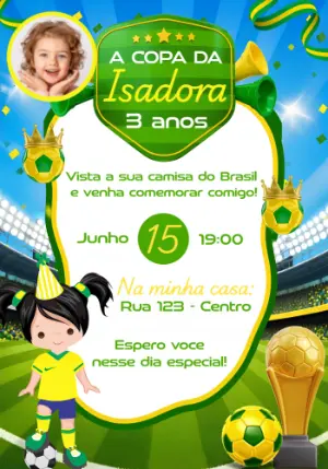 Soccer Birthday Invitation – Static – Convites e Artes Digitais