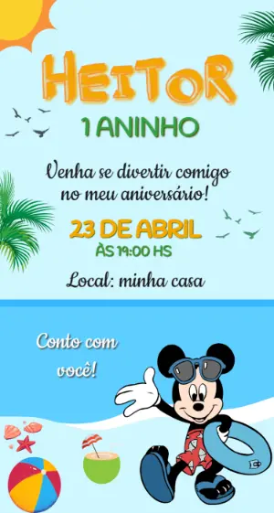 Mickey Mouse Birthday Invitation – Static – Fernando Martins