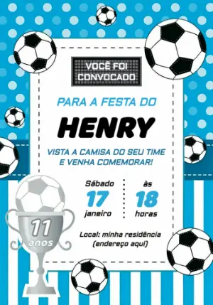 Soccer Birthday Invitation – Static – Convites digitais - Edite você mesmo