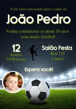 Soccer Birthday Invitation – Static – Convites e Artes Digitais