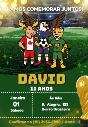 Soccer Birthday Invitation – Static – Julia B