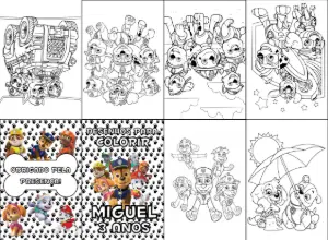 Lembrancinha Patrulha Canina: Livro de Colorir para Editar