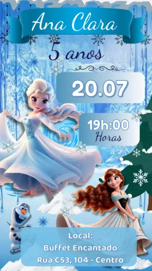 Frozen Birthday Invitation – Static – Heliene Designer