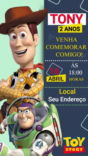 Invitation d'anniversaire Toy Story – Statique – darlene silva