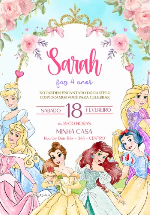 Invito di compleanno Principesse – Statico – Jotta