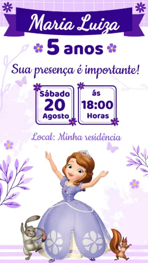Invitación de cumpleaños Princesas – Estático – Color Art Studio
