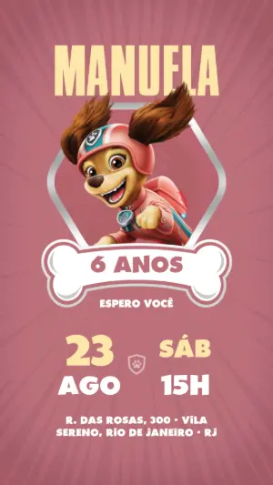 Paw Patrol Birthday Invitation – Static – Voxalis