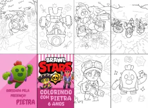 Lembrancinha Brawl Stars: Livro de Colorir para Editar Online